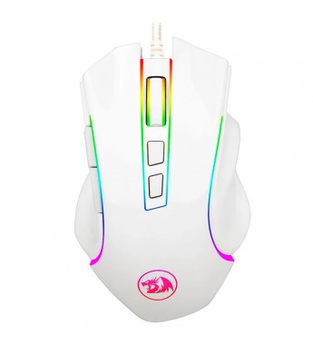Mouse Gaming Redragon Griffin M607W/RGB/7200DPI Ajustable/7 Botones - Blanco
