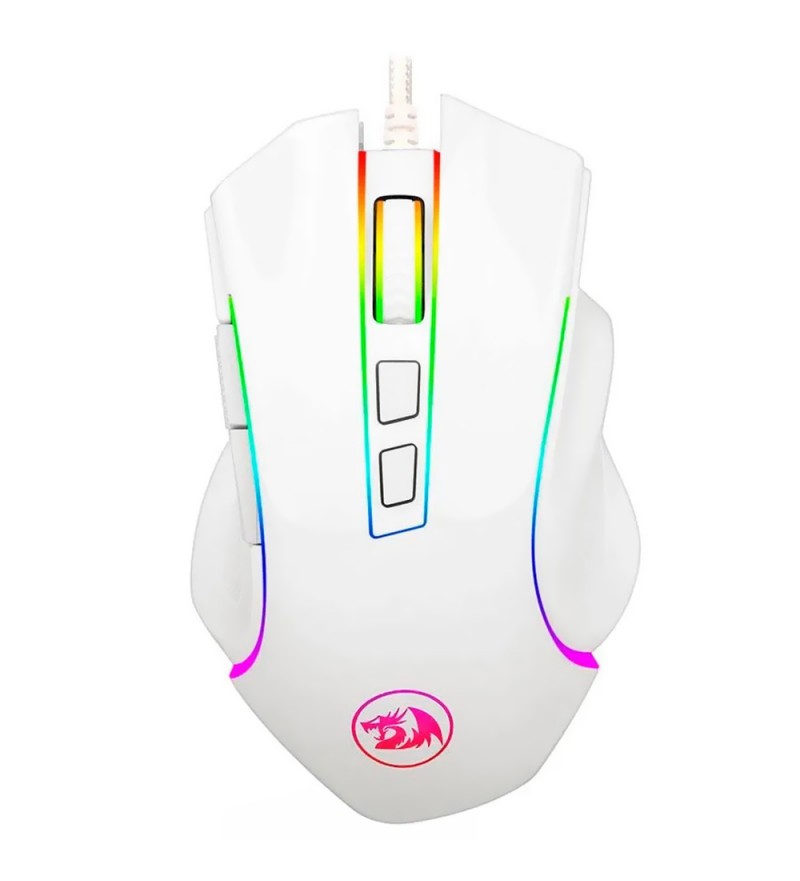 Mouse Gaming Redragon Griffin M607W/RGB/7200DPI Ajustable/7 Botones - Blanco