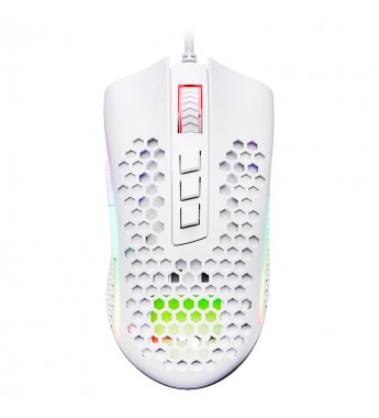 Mouse Gaming Redragon Storm M808W-RGB/12400DPI Ajustable/7 Botones - Blanco