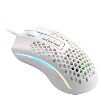 Mouse Gaming Redragon Storm M808W-RGB/12400DPI Ajustable/7 Botones - Blanco