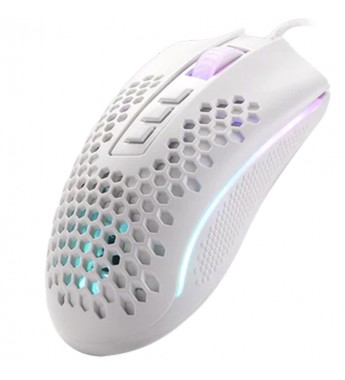 Mouse Gaming Redragon Storm M808W-RGB/12400DPI Ajustable/7 Botones - Blanco
