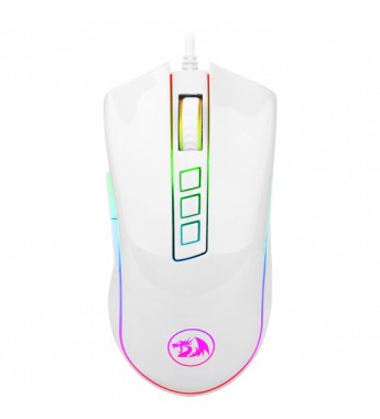 Mouse Gaming Redragon Cobra M711W 10000 DPI Ajustable/8 Botones - Blanco 