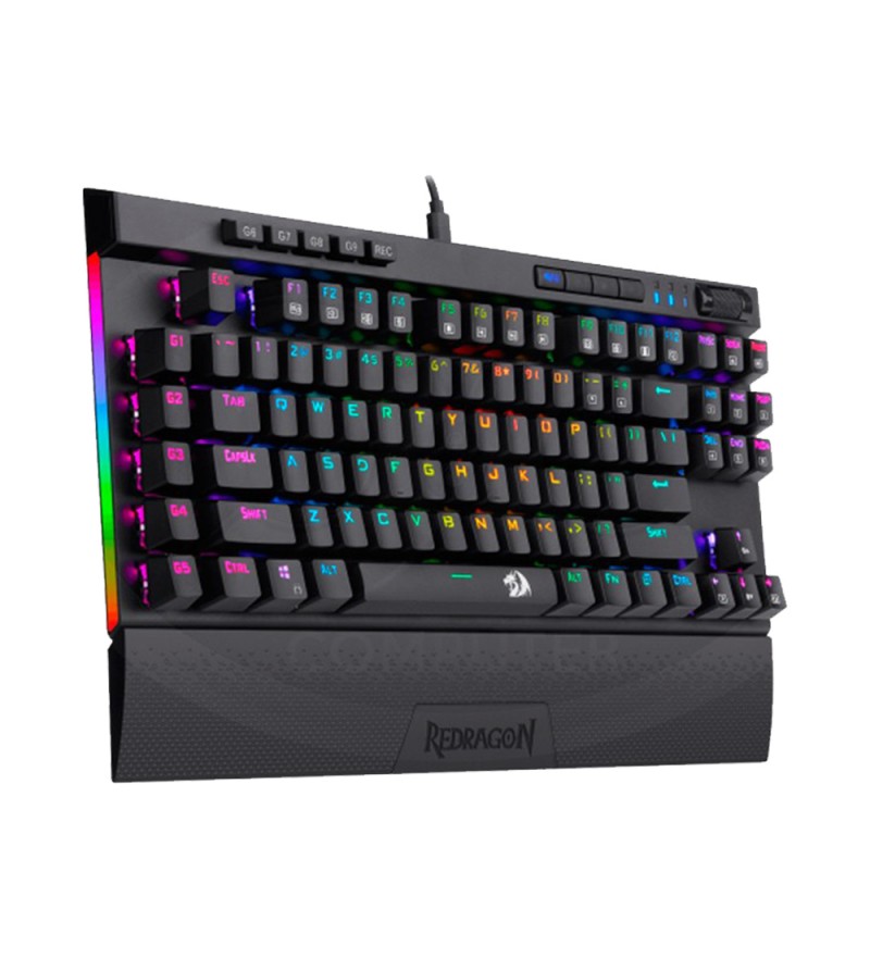Teclado Gaming Redragon Magic-Wand Pro K587RGB con Retro Iluminación RGB / Ingles - Negro