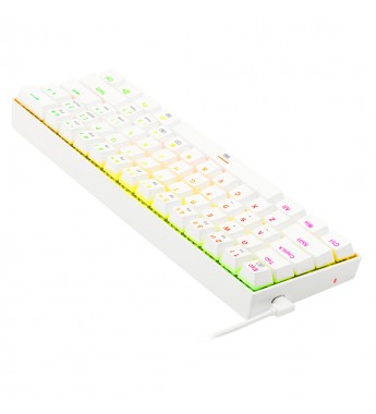 Teclado Gaming Redragon DRAGONBORN K630W con Retroiluminación RGB Chroma (Inglés) - Blanco