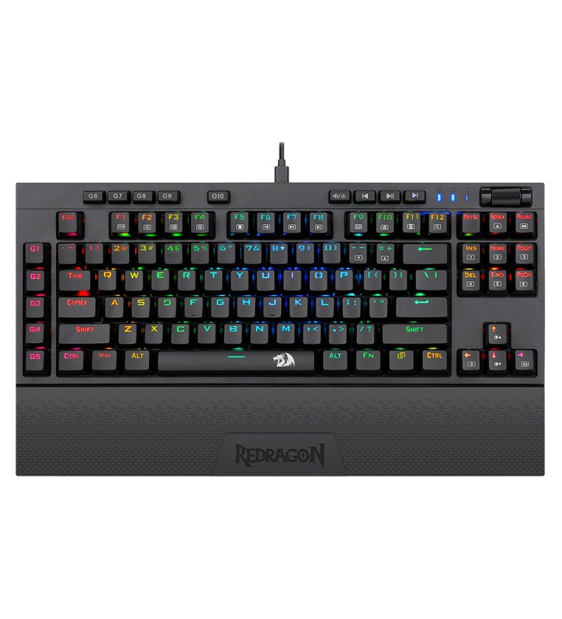 Teclado Gaming Redragon Vishnu Pro K596RGB Mechanical (Inglés) Switch Rojo - Black
