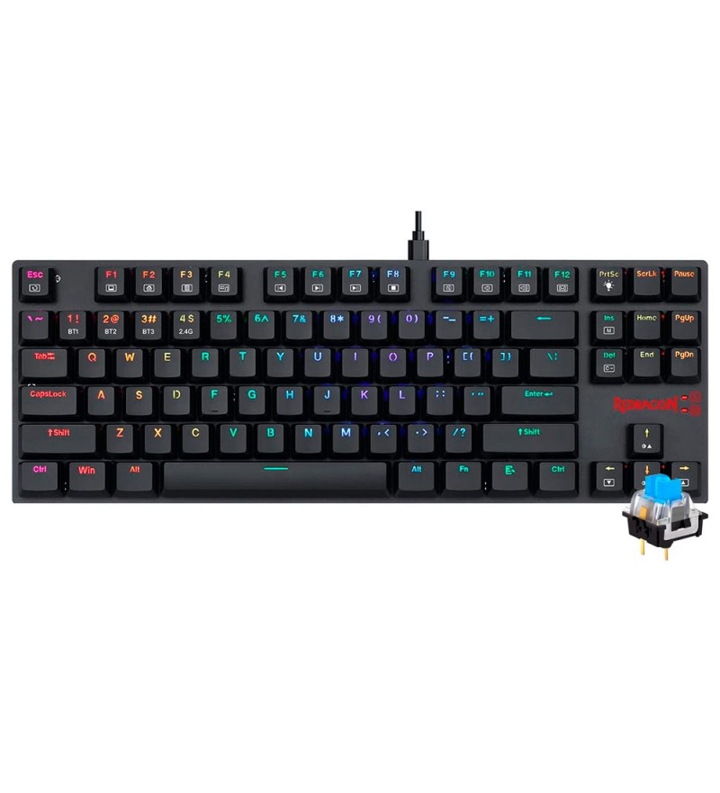Teclado Gaming Wireless Redragon K607P-KBS APS Pro Switch Blue (Ingles) - Negro
