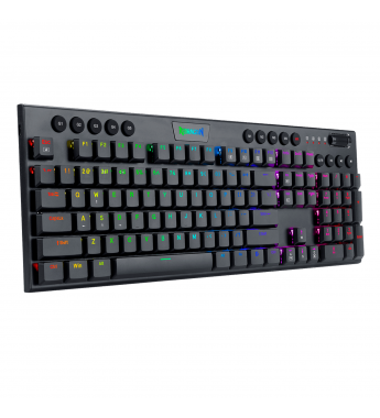 Teclado Gaming Redragon Horus K619-RGB Switch Rojo (Español) - Negro