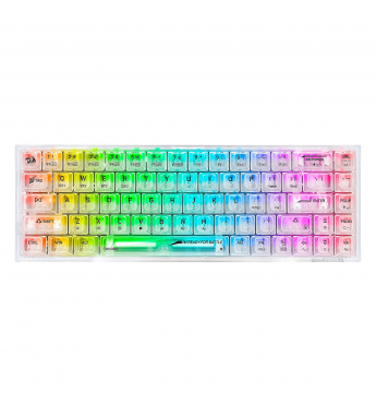  Teclado Gamer Redragon Fizz K617CT-RGB Switch Transparent USB-C/(Ingles) - White