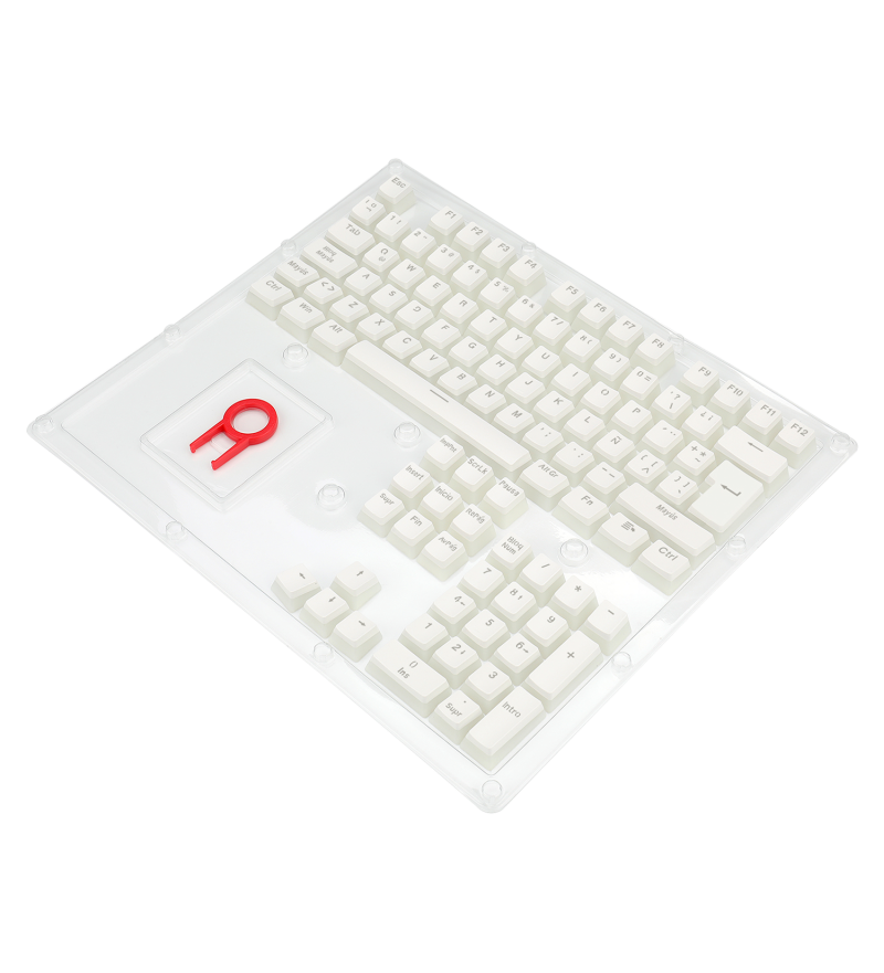 Teclado Redragon Scarab A130W-SP Rgb Mechanical - Blanco