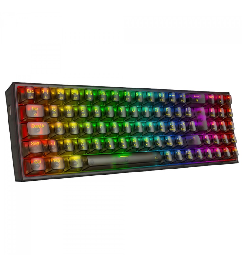 Teclado Redragon Wireless Pollux Pro K628CTB-RGB-PRO (Inglés) - Transparente