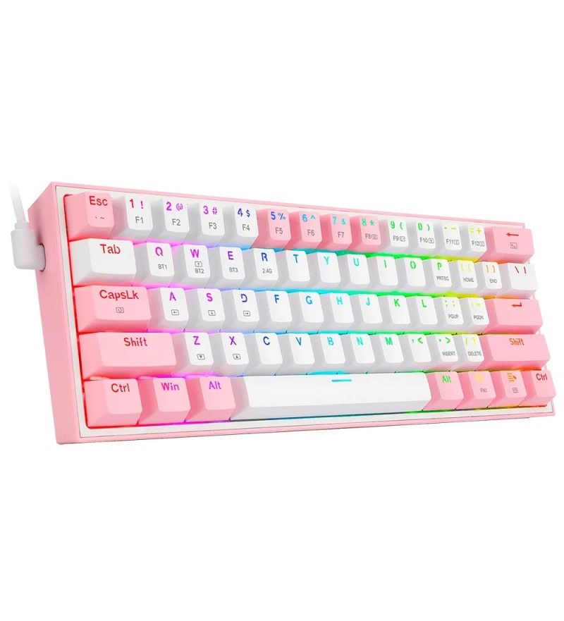 Teclado Redragon Fizz Pro K616-RGB Mechanical (Inglés) - White/Pink