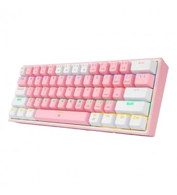 Teclado Redragon Fizz K617-R Rainbow Mechanical Blue (Inglés) - Pink/White