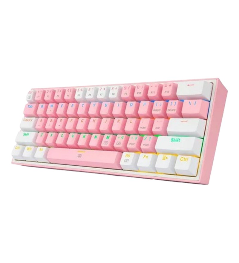Teclado Redragon Fizz K617-R Rainbow Mechanical Blue (Inglés) - Pink/White