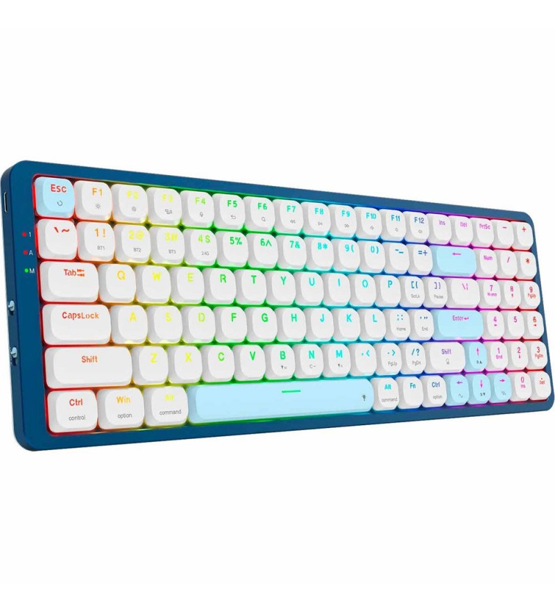 Teclado Redragon Eva Pro K684WB-RGB-PRO - Blue/White