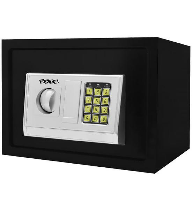 Cofre Electrónico Sate A-CF2503 de 16 Litros/2Llaves - Negro