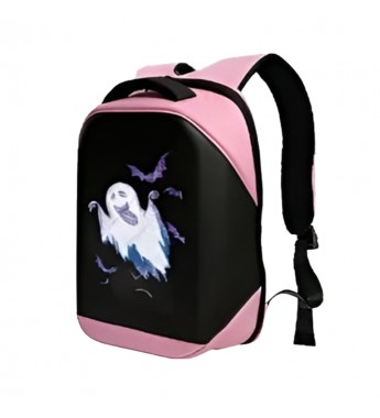 Mochila para Notebook Sate A-KP6026 LED Bluetooth - Rosa/Negro