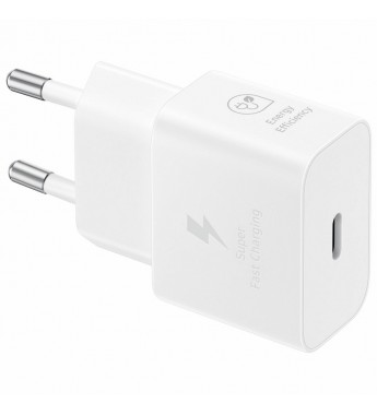 Cargador de Pared Samsung Power Adapter EP-T2510NWEGWW s/cable USB-C/25W - Blanco