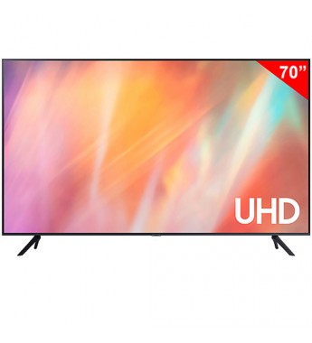 Smart TV LED de 70" Samsung UN70AU7000GX 4K UHD con HDR10+/PurColor/Wi-Fi5/Bivolt (2021) - Negro