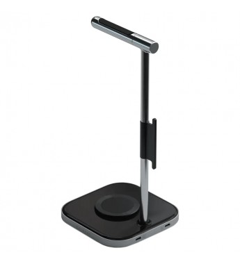 Soporte de Auricular Satechi ST-UCHSMCM 2 en 1 con Cargador Inalámbrico - Black 