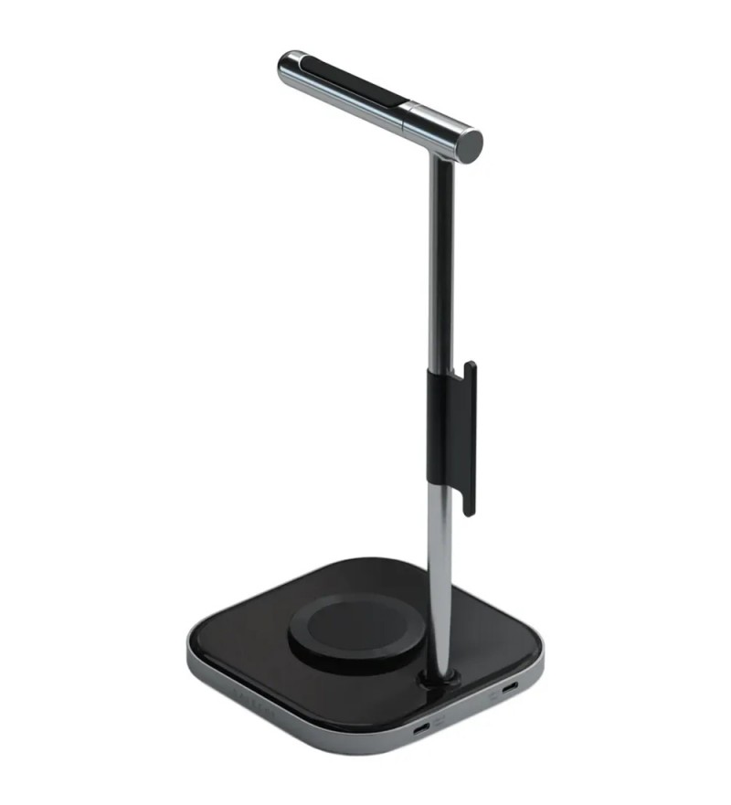 Soporte de Auricular Satechi ST-UCHSMCM 2 en 1 con Cargador Inalámbrico - Black 