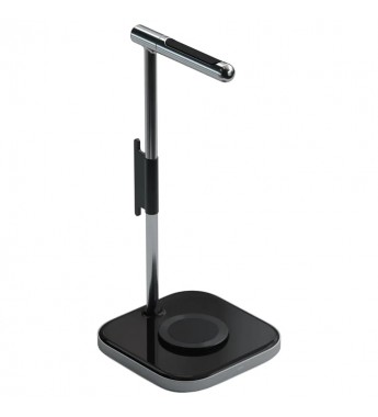 Soporte de Auricular Satechi ST-UCHSMCM 2 en 1 con Cargador Inalámbrico - Black 