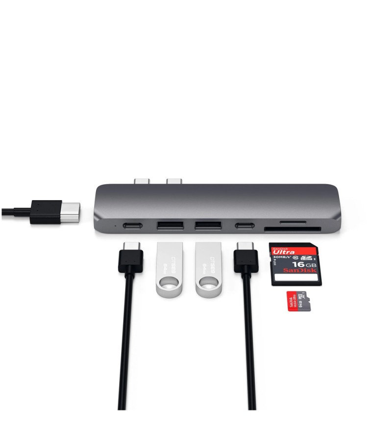 Hub Satechi ST-CMBPS USB-C Prok HDMI - Silver 
