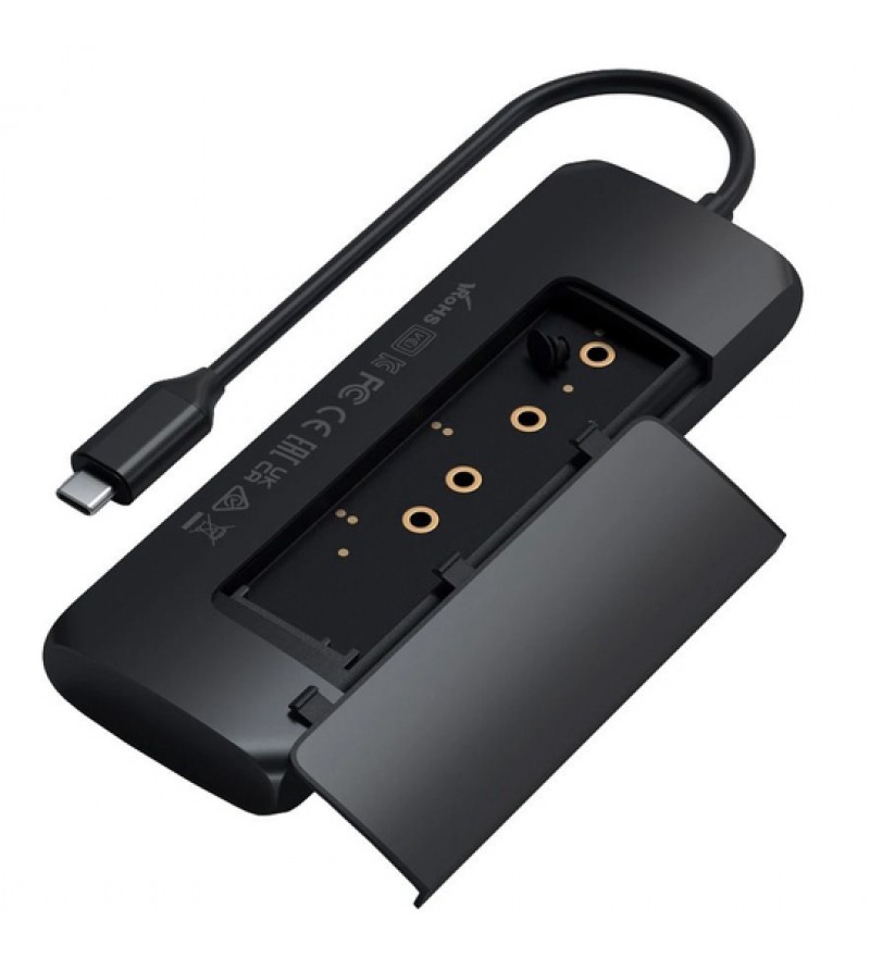 Hub USB-C Satechi Hybrid W/SSD Enclosure ST-UCHSEK con USB-A/USB-C/HDMI/SSD - Black