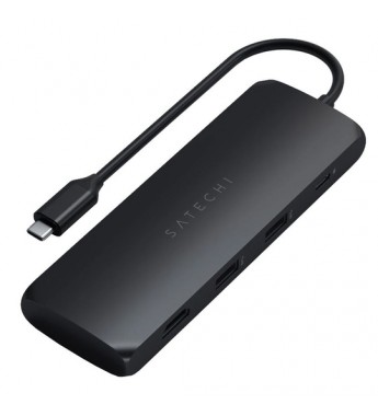 Hub USB-C Satechi Hybrid W/SSD Enclosure ST-UCHSEK con USB-A/USB-C/HDMI/SSD - Black