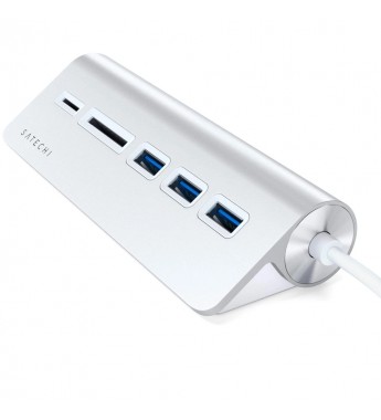 Hub USB-C Satechi Combo Hub ST-TCHCRS a USB-C/Lector microSD/SD - Silver