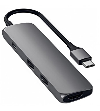 Hub USB-C Satechi Slim Multi-Port ST-CMAM con USB-C/HDMI/USB-A - Space Gray