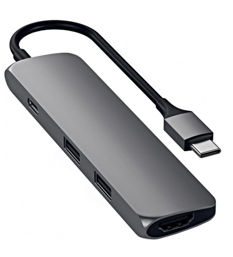 Hub USB-C Satechi Slim Multi-Port ST-CMAM con USB-C/HDMI/USB-A - Space Gray