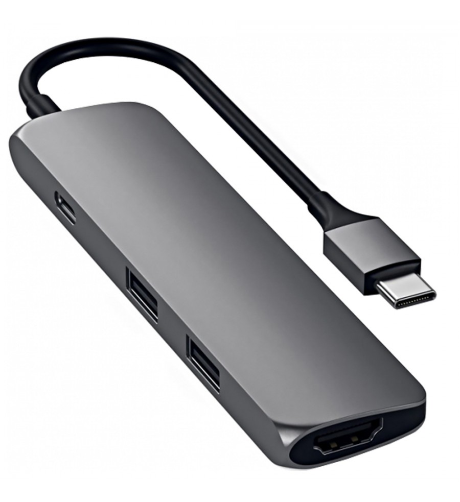 Hub USB-C Satechi Slim Multi-Port ST-CMAM con USB-C/HDMI/USB-A - Space Gray