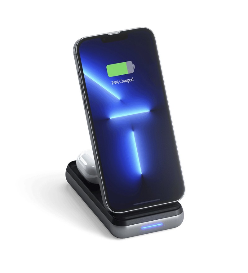 Cargador Wireless Satechi ST-UCDWPBSM Duo Wire Stand /10.000mAh - Black