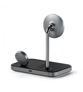 Cargador Satechi ST-WMCS3M Wireless Magnetic 3 en 1 - Black