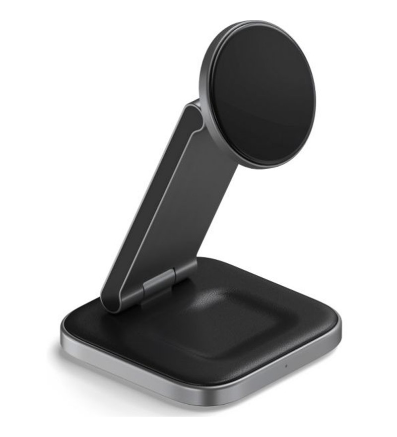 Base de Carga Satechi ST-Q31FM-EA 3 en 1 Foldable QI2 Wireless Charging Stand - Black