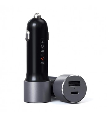 Cargador Vehicular Satechi ST-TCPDCCM 72W USB-C/USB-A - Space Gray