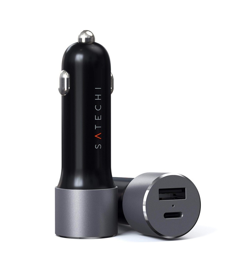 Cargador Vehicular Satechi ST-TCPDCCM 72W USB-C/USB-A - Space Gray