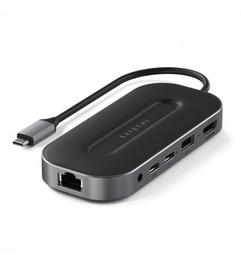 Hub USB-C Satechi Multiport ST-U4MGEM con USB-A/USB-C/Ethernet/HDMI- Black