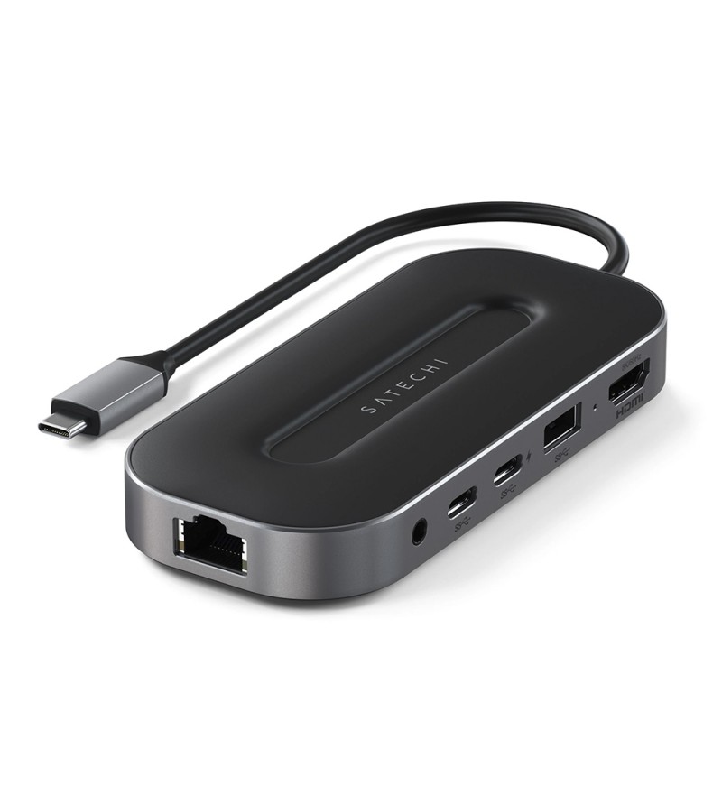 Hub USB-C Satechi Multiport ST-U4MGEM con USB-A/USB-C/Ethernet/HDMI- Black
