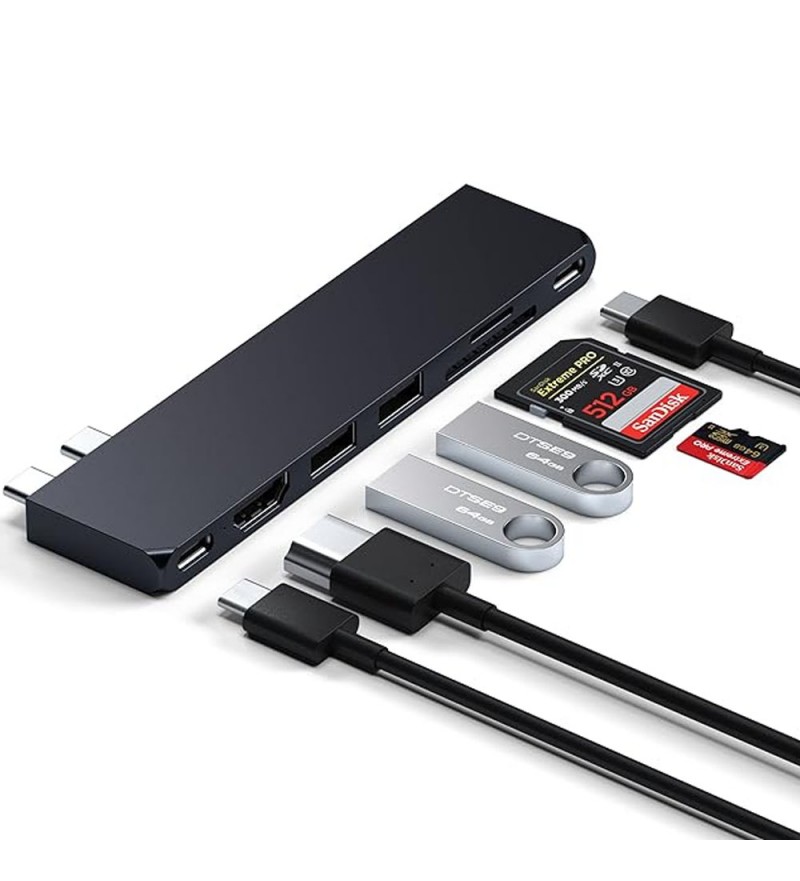  Hub Dual USB-C Satechi ST-HUCPHSD Pro Slim - Midnight Black