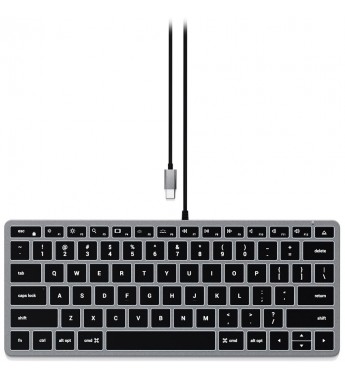 Teclado para Mac Satechi ST-UCSW1M Wired Backlit/USB-C (Inglés) - Space Gray
