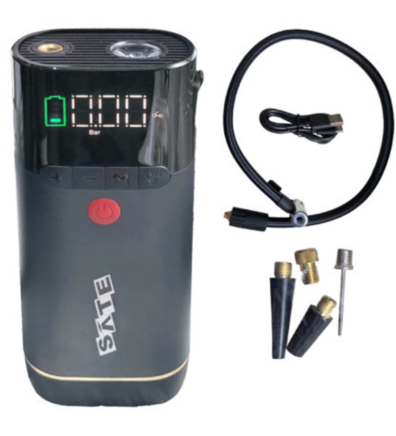  Compresor de Aire Portátil Satellite A-MP82 Recargable/USB-C/80W- Black 