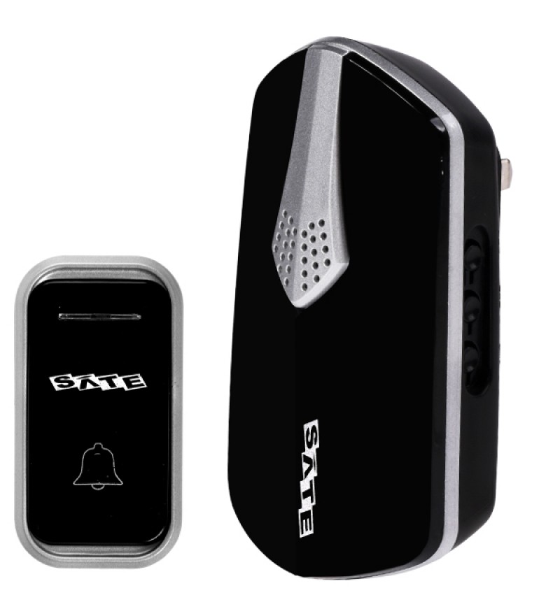 Timbre Inalámbrico Satellite A-DB01 100M/12V/Bivolt - Negro