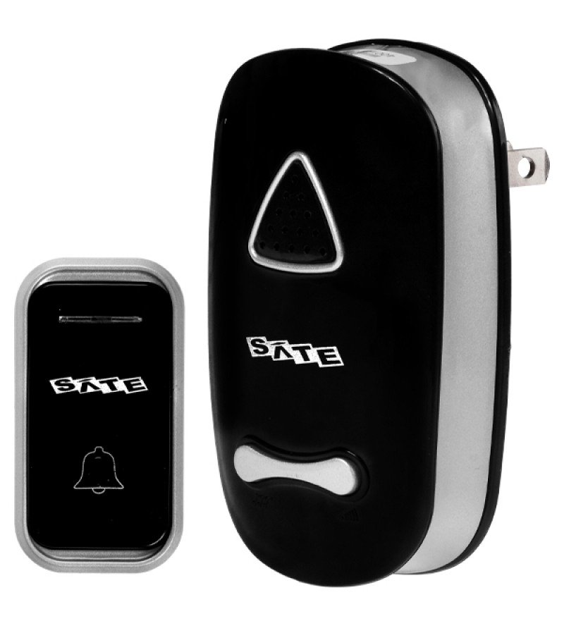 Timbre Inalámbrico Satellite A-DB02 100M/12V/Bivolt - Negro