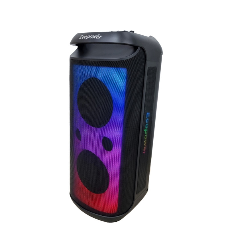 Speaker Ecopower EP-S123 8" 120W/Bluetooth/USB/SD/FM/AUX/Micrófono - Negro