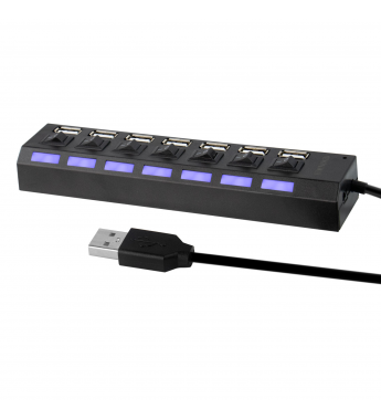 Hub Satellite A-HUB16 7 Puertos USB - Black