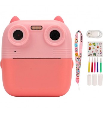 Cámara Infantil Satellite A-DV916 con Impresora USB-C/0.9MP - Rosa