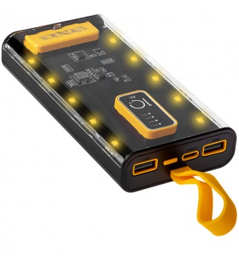 Cargador Portátil Sate A-PB410004 10000mAh/22.5W - Negro/Amarillo/Transparente