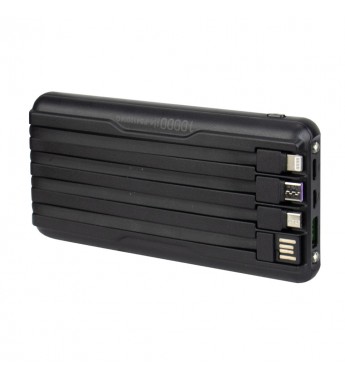  Cargador Portátil Sate A-PB410006Q 22.5W/10000mAh/Lightning/USB-C/Micro-USB - Negro/Trasparente 