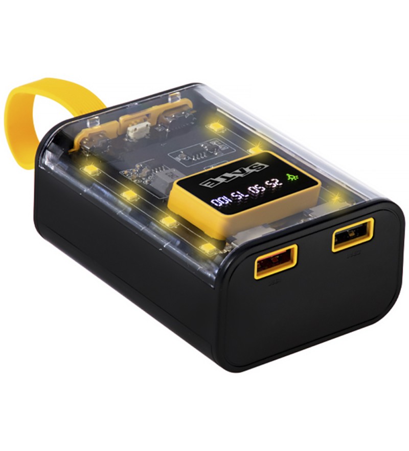 Cargador Portátil Sate A-PB410003 22.5W/10000mAh/USB/USBC - Negro/Amarillo